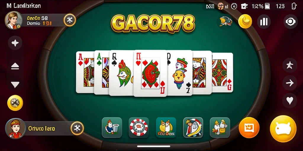 Tampilan gameplay seru dari GACOR78 dengan aksi domino yang mendebarkan.