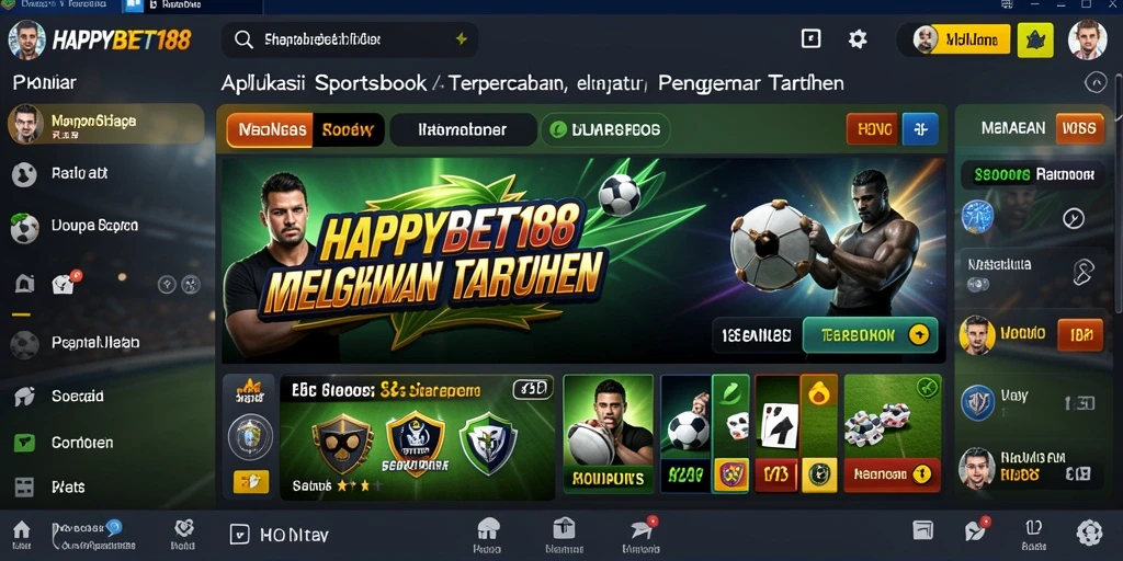 Screenshot permainan Sportsbook HAPPYBET188 yang menampilkan taruhan langsung.