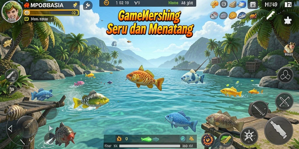 Tampilan gameplay menarik dalam MPO88ASIA menunjukkan aksi memancing yang mendebarkan.