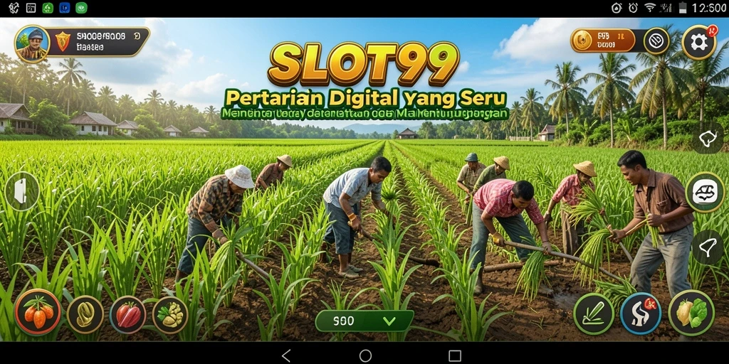 Screenshot gameplay <strong>SLOT99</strong> menunjukkan aktivitas bertani yang menyenangkan.