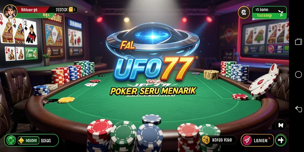 Tampilan permainan Poker yang seru dan mendebarkan di UFO77.