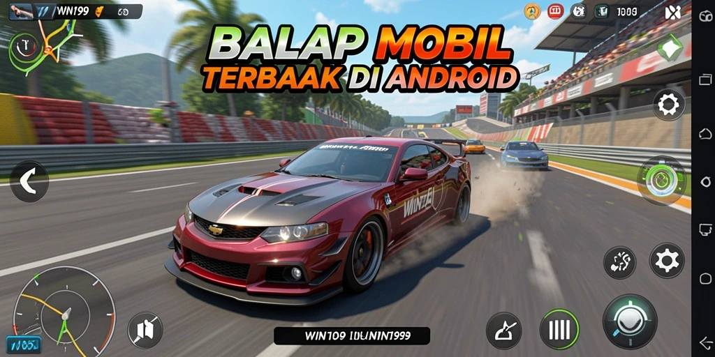Tampilan gameplay balapan super cepat di WIN199.